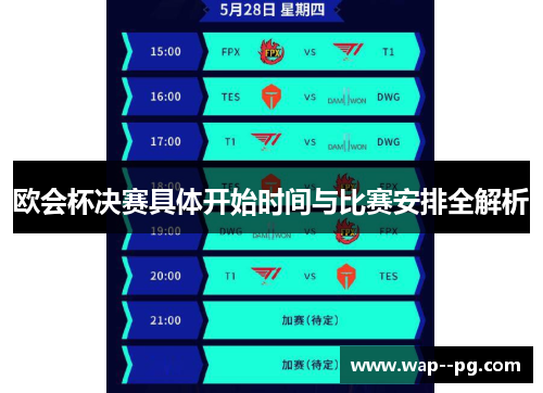 欧会杯决赛具体开始时间与比赛安排全解析 欧会杯决赛具体开始时间与比赛安排全解析