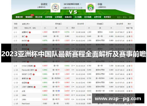 2023亚洲杯中国队最新赛程全面解析及赛事前瞻 2023亚洲杯中国队最新赛程全面解析及赛事前瞻