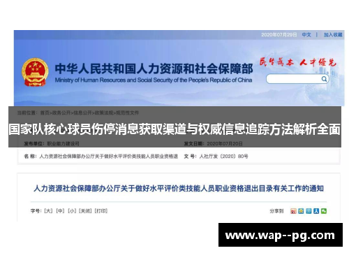 国家队核心球员伤停消息获取渠道与权威信息追踪方法解析全面